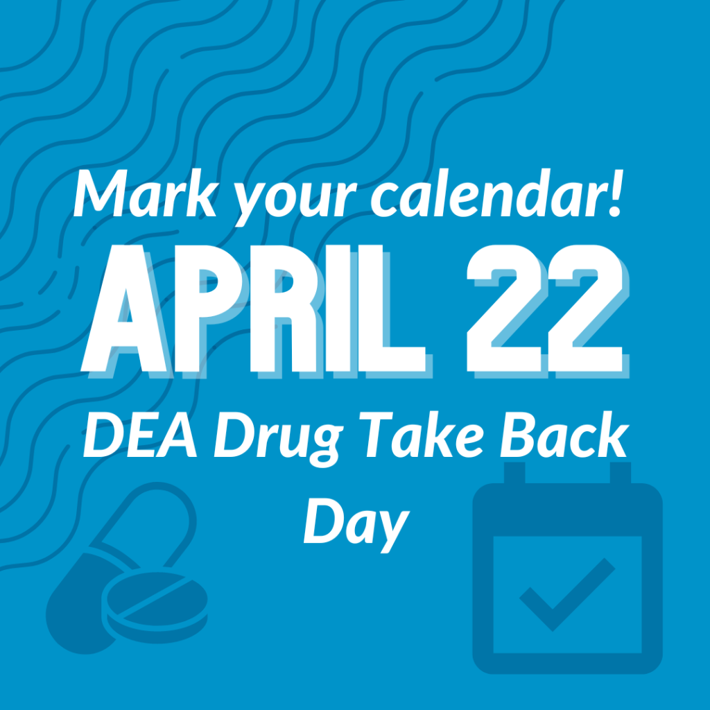 The DEA Drug Take Back Day will be on April 22nd, 2023 at the Oak Ridge Police Department.